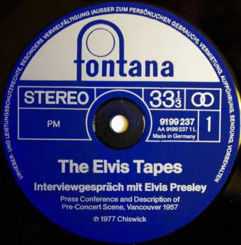 LP Elvis Presley: The Elvis Tapes 630099