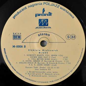 LP Elżbieta Mielczarek: Blues Koncert 613685