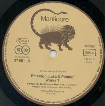 2LP Emerson, Lake & Palmer: Works (Volume 1) 603312