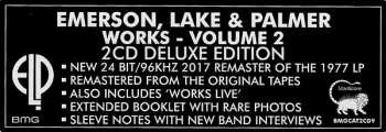 2CD Emerson, Lake & Palmer: Works Volume 2 DLX 40800