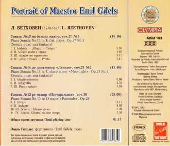 CD Emil Gilels: Эмиль Гилельс - Бетховен: Сонаты № 13,14 "Лунная", № 15 "Пасторальная".  Альбом 5 / Emil Gilels - Beethoven: Sonatas No. 13, 14 "Moonlight" No. 15 "Pastorale". Vol. 5 568697