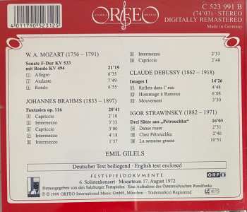 CD Emil Gilels: Mozart Brahms Debussy Strawinsky 195724