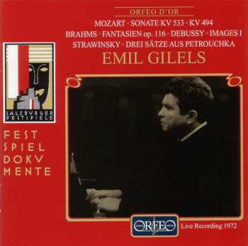 Album Emil Gilels: Mozart Brahms Debussy Strawinsky