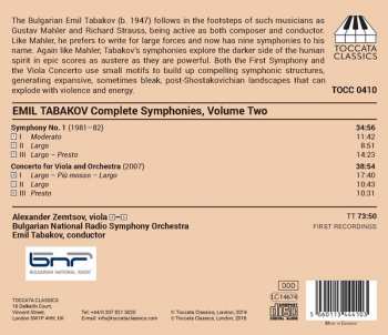 CD Emil Tabakov: Complete Symphonies, Volume Two: Symphony No. 1; Viola Concerto 116020