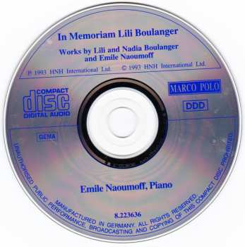 CD Emile Naoumoff: In Memorial Lili Boulanger 116596