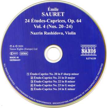 CD Nazrin Rashidova: 24 Etudes-Caprices, Op. 64 Vol. 4 (Nos. 20-24) 609355