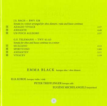 CD Emma Black: The Privileged Oboe – Chamber Works For Oboe, Violin And Continuo 588349