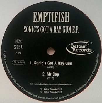 EP Emptifish: Sonic's Got A Ray Gun E.P LTD | CLR 84588