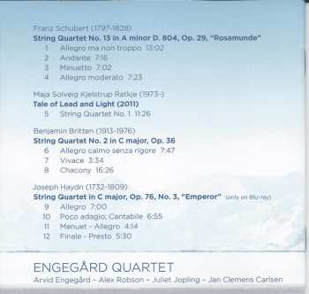 Blu-ray/SACD Engegård Quartet: Franz Schubert - Maja Ratkje - Benjamin Britten - Joseph Haydn 569096