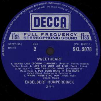 LP Engelbert Humperdinck: Sweetheart 585628