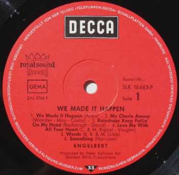 LP Engelbert Humperdinck: We Made It Happen 592043