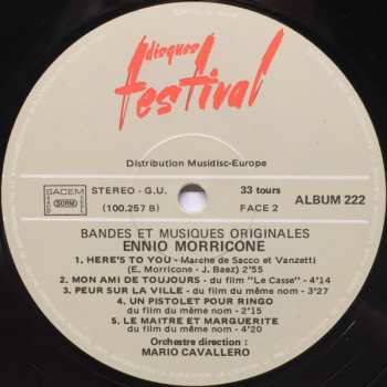 2LP Ennio Morricone: Bandes Et Musiques Originales 644457