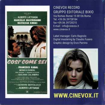 CD Ennio Morricone: Cosi' Come Sei (Colonna Sonora Originale Del Film) 628537