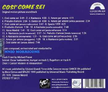 CD Ennio Morricone: Cosi' Come Sei (Colonna Sonora Originale Del Film) 628537