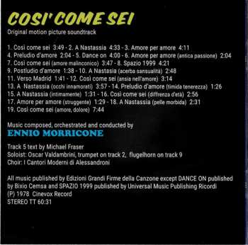 CD Ennio Morricone: Cosi' Come Sei (Colonna Sonora Originale Del Film) 628537