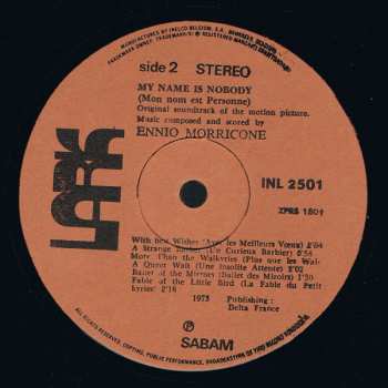 LP Ennio Morricone: Bande Originale Du Film "My Name Is Nobody" (Mon Nom Est Personne) 603356