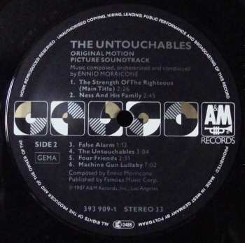 LP Ennio Morricone: The Untouchables (Original Motion Picture Soundtrack) 636186