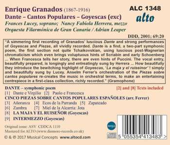 CD Enrique Granados: Dante (Symphonic Poem); 5 Pieces On Popular Spanish Songs; Goyescas: Intermezzo & La Maja Y El Ruiseñor (Maiden & The Nightingale) 609359