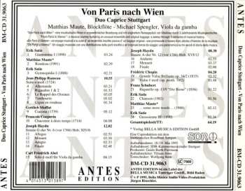 CD Ensemble Caprice: Von Paris nach Wien (Werke aus drei Jahrhunderten für Blockflöte und Viola da gamba) 561628