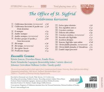 CD Ensemble Gemma:  S: T Sigfrids Officium: Celebremus Karissimi   456861