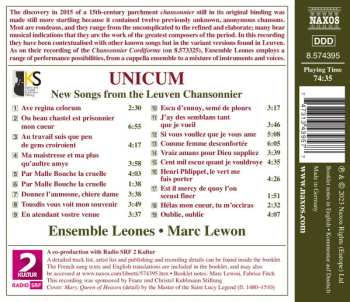 CD Ensemble Leones: UNICUM – New Songs from the Leuven Chansonnier 586263