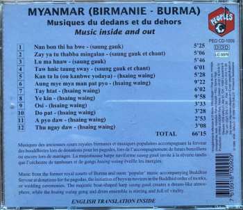 CD Ensemble Myanmar Cultural Show: Myanmar = Birmanie = Burma (Musiques Du Dedans Et Du Dehors = Music Inside And Out)) 450032