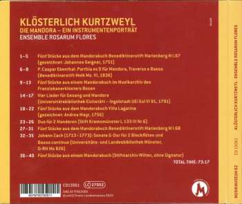 CD Ensemble Rosarum Flores: Klösterlich Kurtzweyl (Die Mandora - Ein Instrumentenporträt) 582141