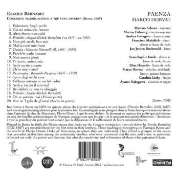 CD Ercole Bernabei: Concerto Madrigalesco 566781