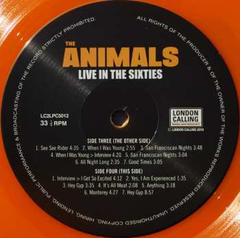 2LP Eric Burdon & The Animals: Live In The Sixties LTD | NUM | CLR 419395