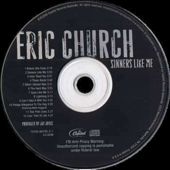 CD Eric Church: Sinners Like Me 96216