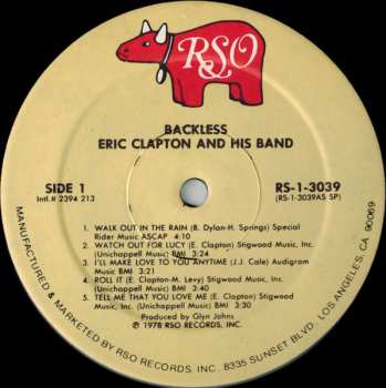 LP Eric Clapton: Backless 663795