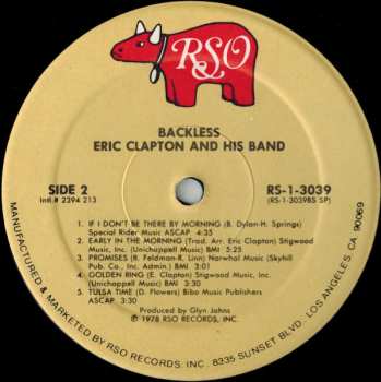 LP Eric Clapton: Backless 663795