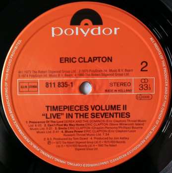 LP Eric Clapton: Timepieces Vol. II - 'Live' In The Seventies 661549