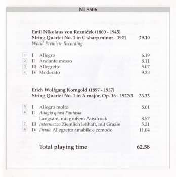 CD Erich Wolfgang Korngold: String Quartets 314607