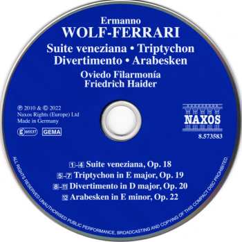 CD Friedrich Haider: Suite Veneziana • Triptychon • Divertimento 609251