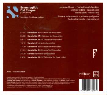 CD Ermenegildo Del Cinque: Sonatas For Three Cellos 576684