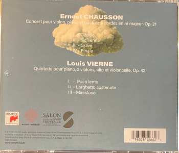 CD Ernest Chausson: Concert, Op.21 / Quintette, Op.42 622661