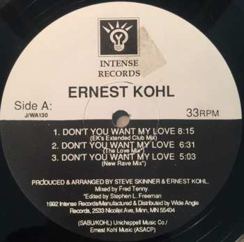 LP Ernest Kohl: Don't You Want My Love / Stomp 661068