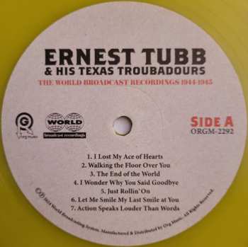 LP Ernest Tubb And His Texas Troubadours: The World Broadcast Recordings 1944-1945 CLR 636650