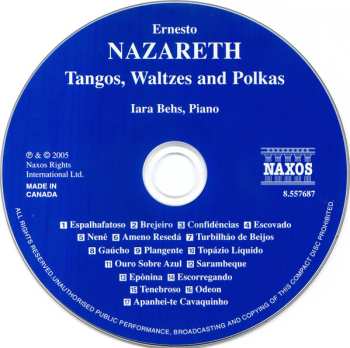 CD Ernesto Nazareth: Tangos & Waltzes for Piano 550424