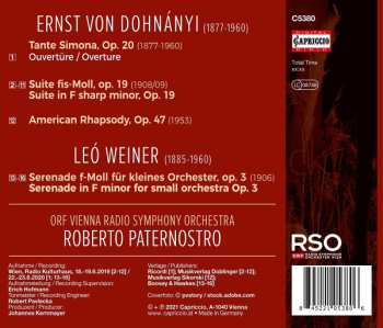 CD ORF Radio-Symphonieorchester Wien: Tante Simona Overture; American Rhapsody; Suite Op. 19; Serenade Op. 3 570940