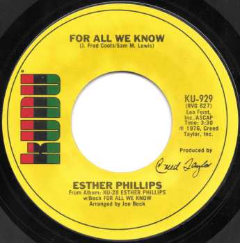 Album Esther Phillips: For All We Know / Fever