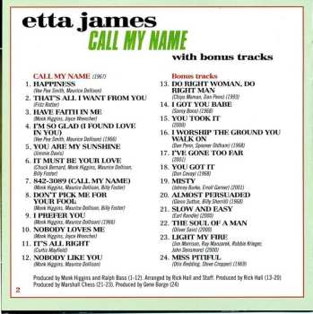 CD Etta James: Call My Name 550181