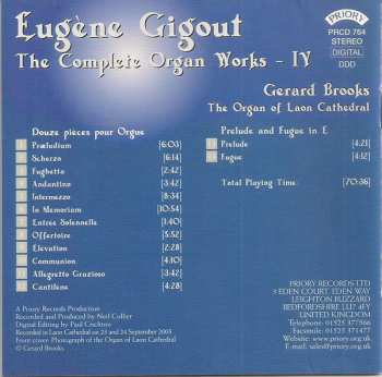 CD Eugène Gigout: Eugène Gigout - The Complete Organ Works - IV 642598