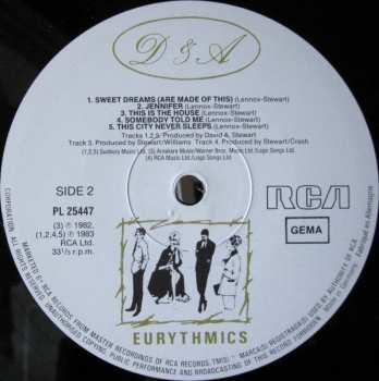 LP Eurythmics: Sweet Dreams (Are Made Of This) 646843