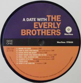 LP Everly Brothers: A Date With The Everly Brothers 89356