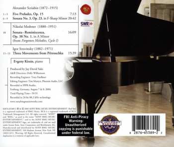 CD Yevgeny Kissin: Sonata No. 3 & Five Preludes / Sonata Reminiscenza / Three Movements From Pétrouchka 632196