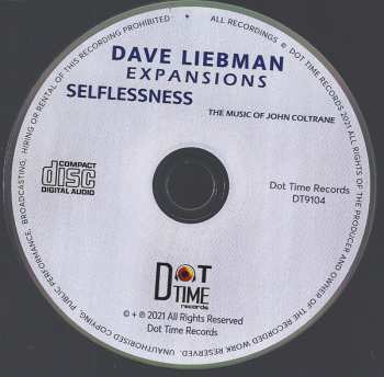 CD Expansions:The Dave Liebman Group: Selflessness - The Music Of John Coltrane 113851