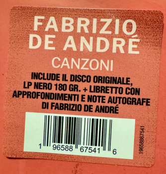 LP Fabrizio De André: Canzoni 593841