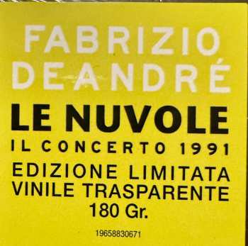 2LP Fabrizio De André: Le Nuvole (Il Concerto 1991) CLR | LTD 605188